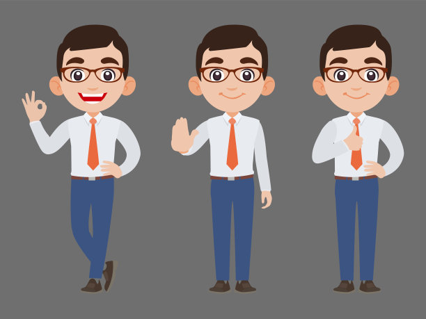 一组姿势不同的人图片下载