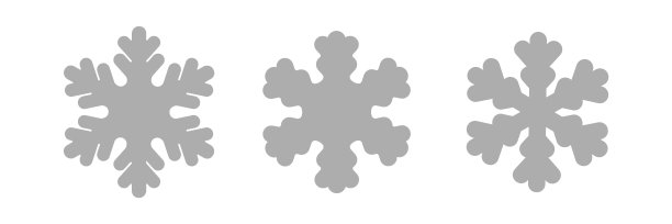 雪花轮廓图标。雪花模板蓝图。图片下载