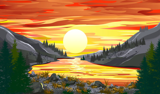 山区野生动物景观图片下载