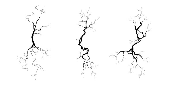 混凝土或地面因老化或干旱而出现裂缝。白色背景中孤立的一组裂缝。矢量图图片下载
