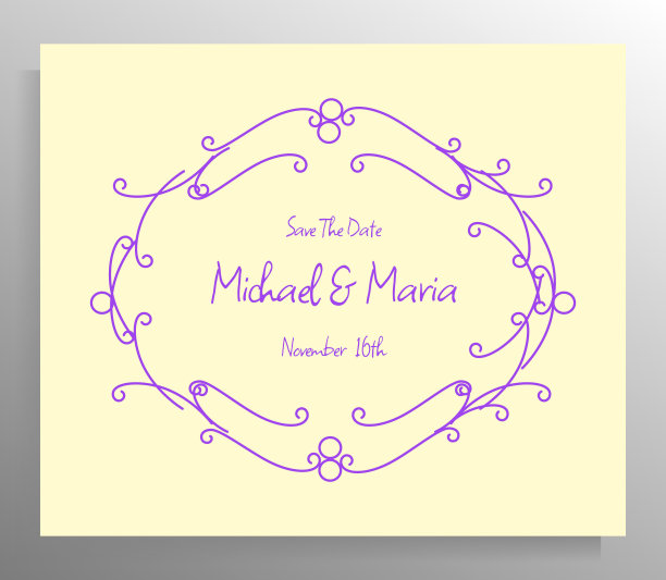 婚礼请柬设计图片下载