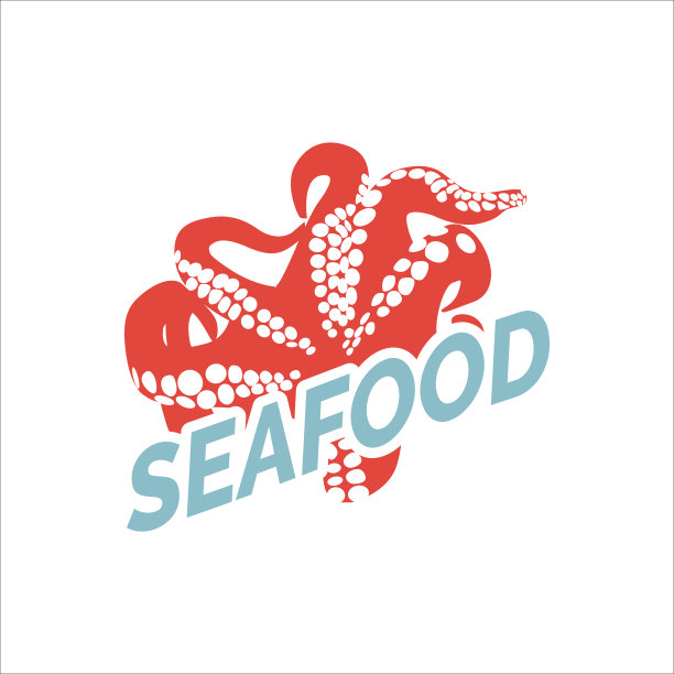 最优质的海鲜标志设计。矢量图图片下载