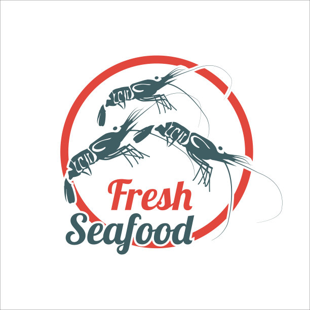 最优质的海鲜标志设计。矢量图图片下载