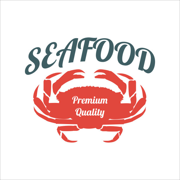 最优质的海鲜标志设计。矢量图图片下载