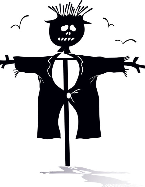 有趣的稻草人轮廓图片下载