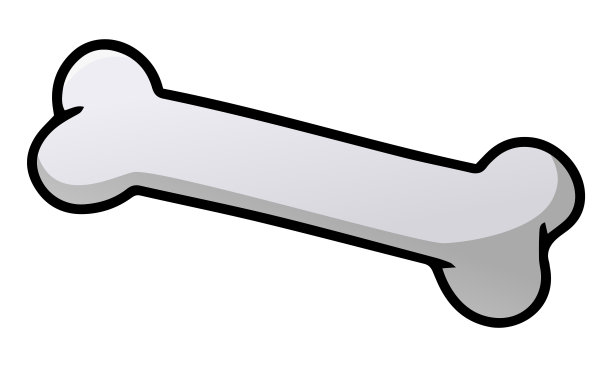 骨头卡通插图孤立在白色背景图片下载