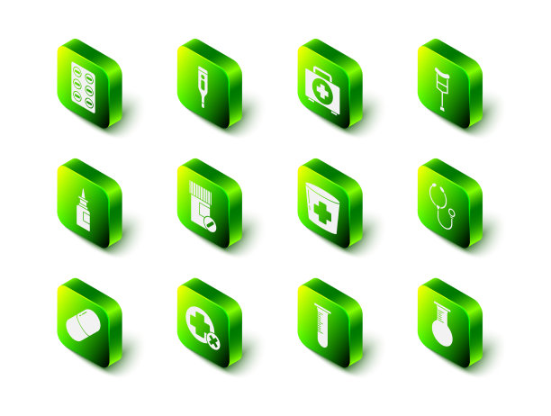 设置医用数字体温计急救箱图片下载