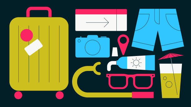 平面旅行概念插画图片下载