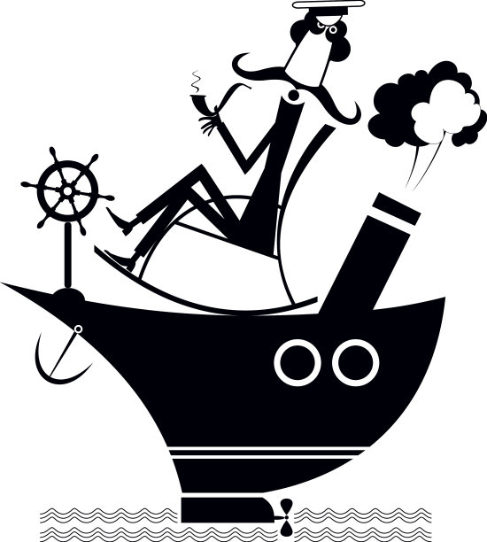 长胡子的卡通船长图片下载