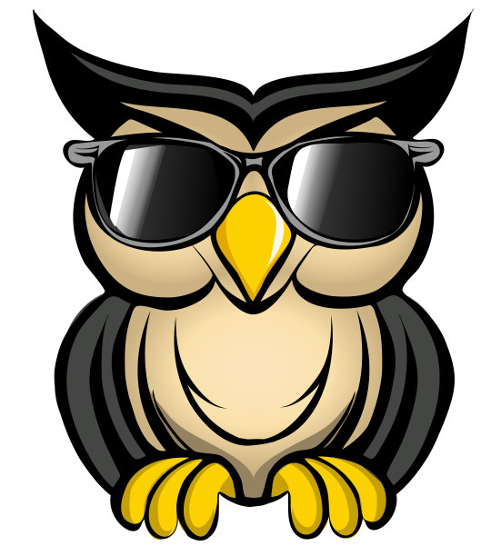 猫头鹰戴太阳镜图片下载