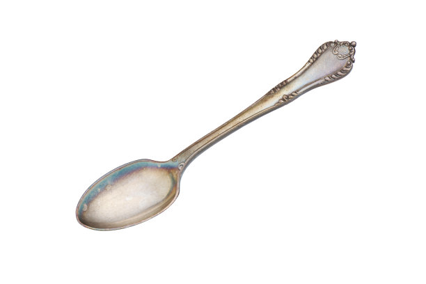 金属氧化甜点勺，切割，照片堆叠图片下载