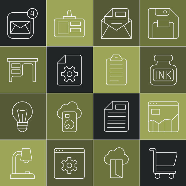 设置线购物车图表信息图图片下载