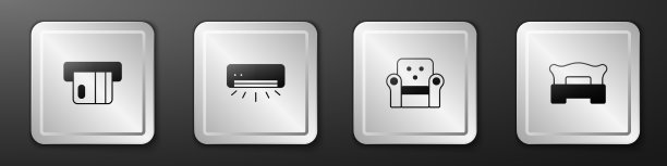 设置信用卡空调扶手椅和图片下载