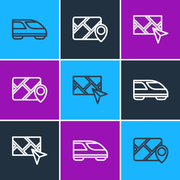 设置高铁线路和城市地图导航图片下载