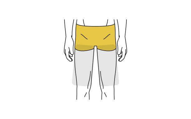 男士除毛区，大腿图片下载