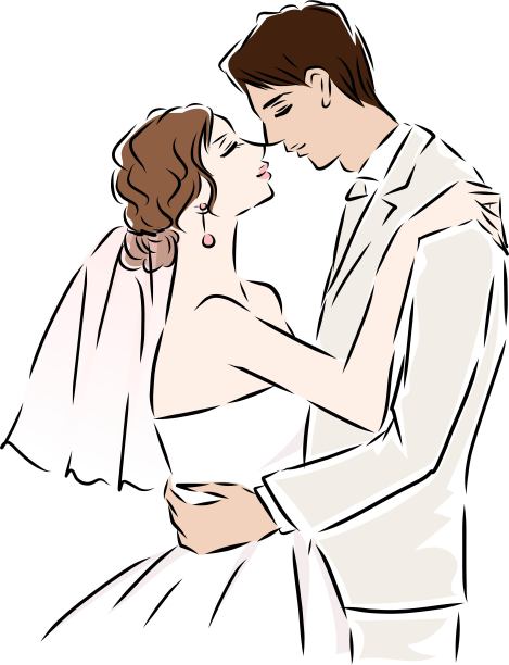 新娘和新郎亲吻誓言图片下载