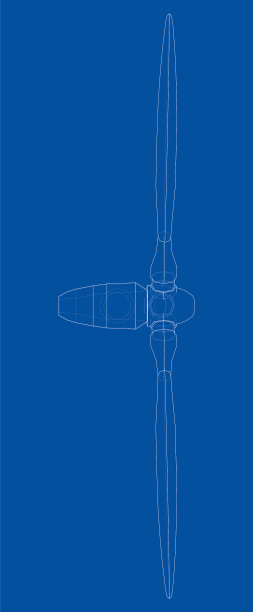 风力涡轮机3d渲染图片下载