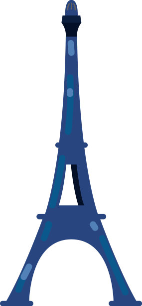 蓝色的埃菲尔铁塔图片下载