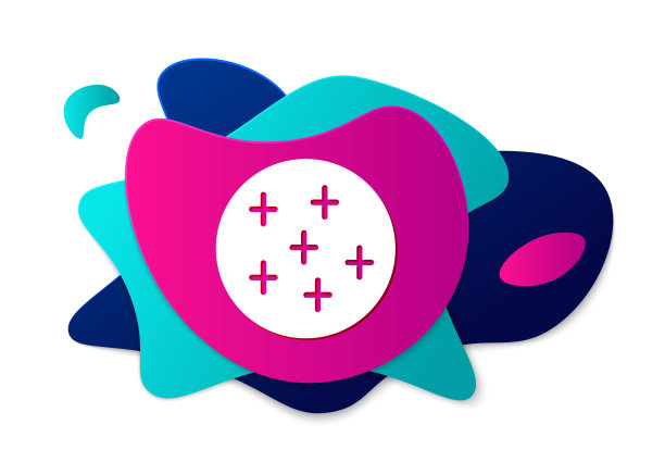 彩色满月图标孤立在白色背景上图片下载