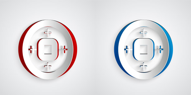 剪纸中国人民币货币符号图标图片下载