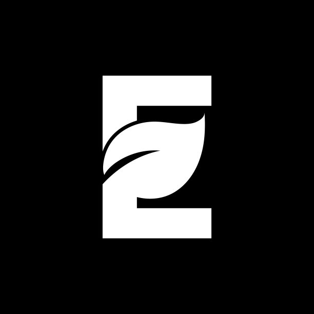 字母与叶子标志设计图片下载