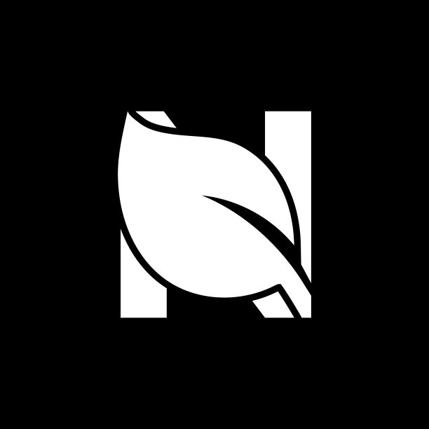 字母n带叶子的标志设计图片下载