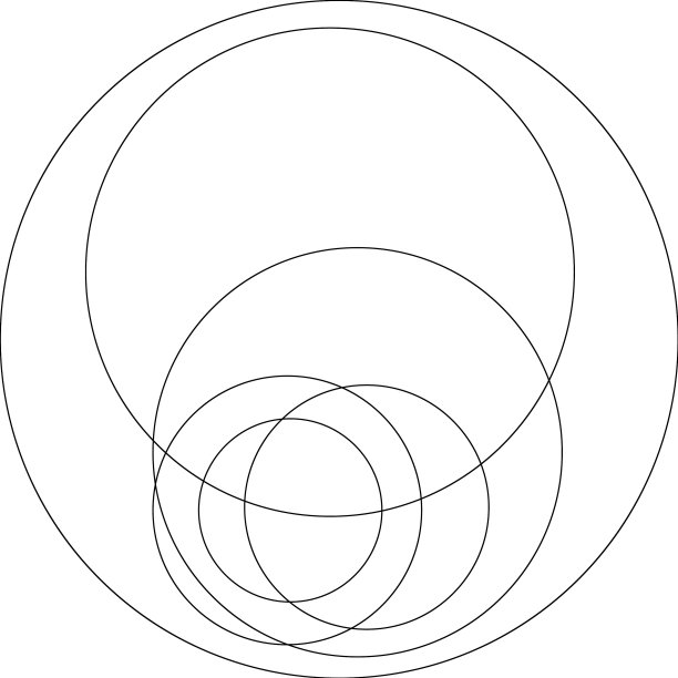 随机圆圆形环几何设计图片下载