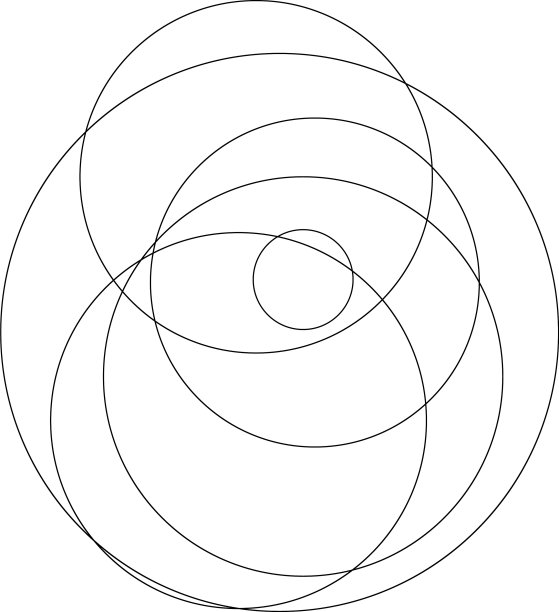 随机圆圆形环几何设计图片下载