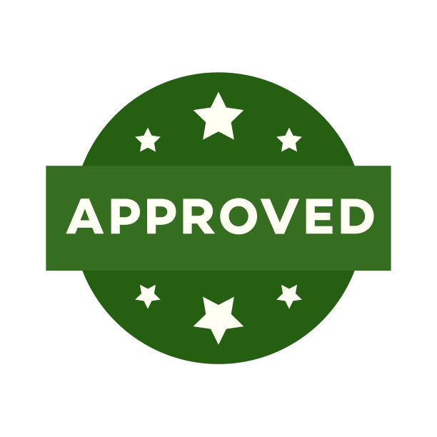 认可的标签隔离在白色背景图片下载