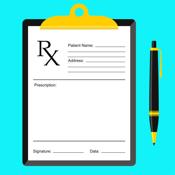 处方和笔的概念说明图片下载