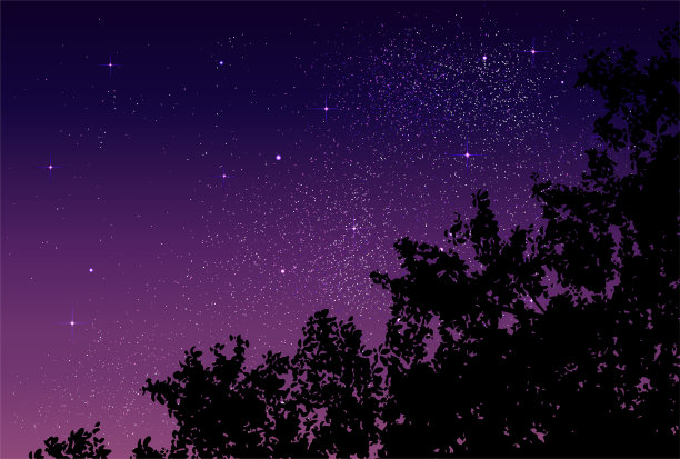 美丽的星空背景插图图片下载