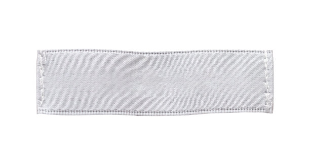 白色空白服装标签孤立在白色背景图片下载