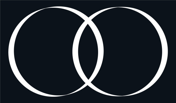 交叉重叠的圆环元素图片下载