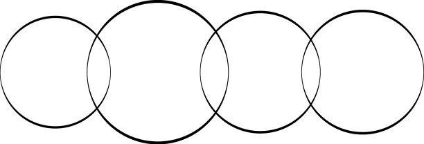 交叉重叠的圆环元素图片下载