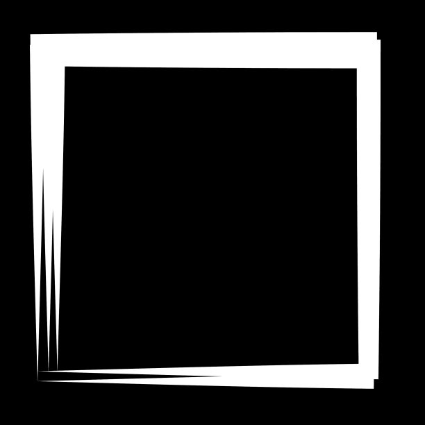 随机方形轮廓框边界元图片下载