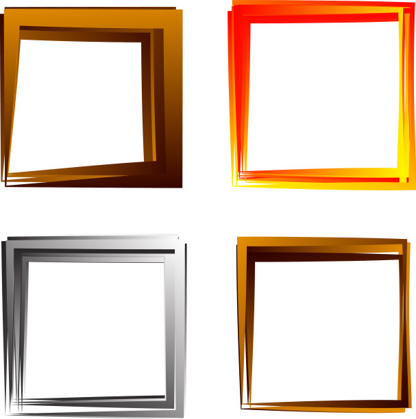 随机方形轮廓框边界元图片下载