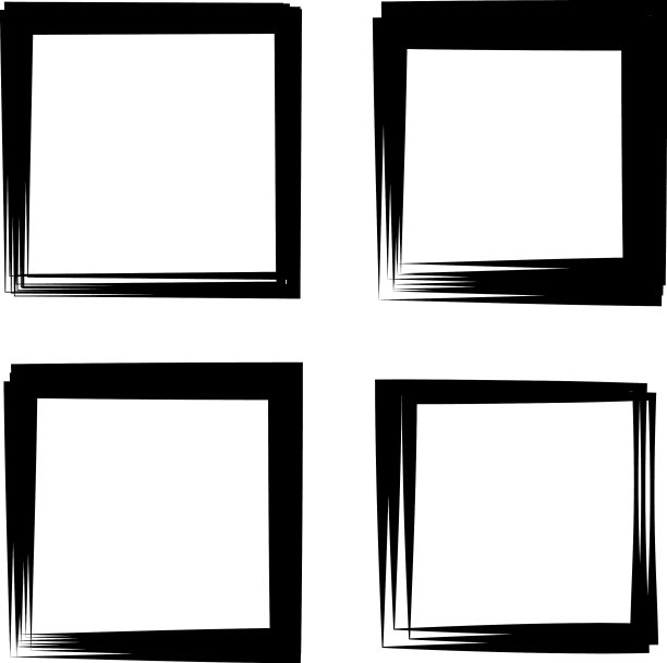 随机方形轮廓框边界元图片下载