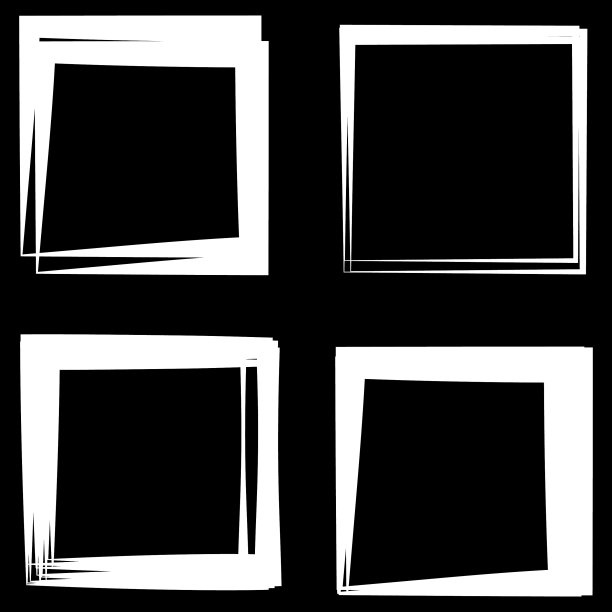 随机方形轮廓框边界元图片下载