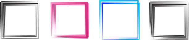 随机方形轮廓框边界元图片下载