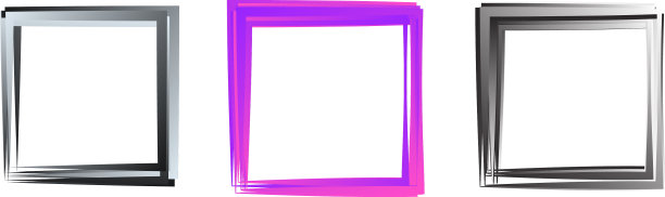 随机方形轮廓框边界元图片下载