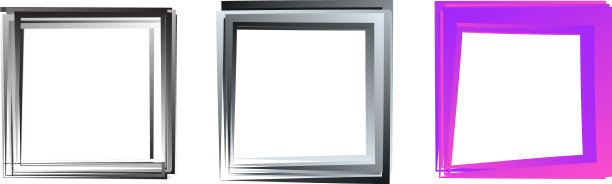 随机方形轮廓框边界元图片下载