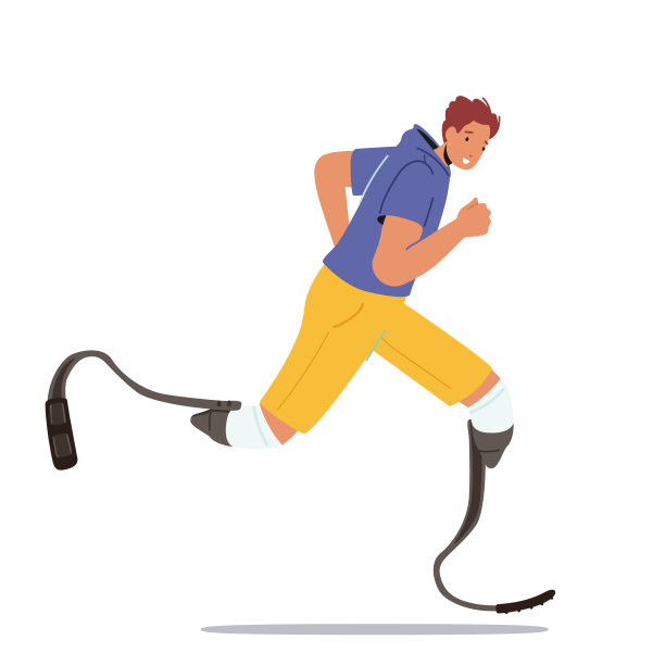 截肢男子单身跑马拉松图片下载