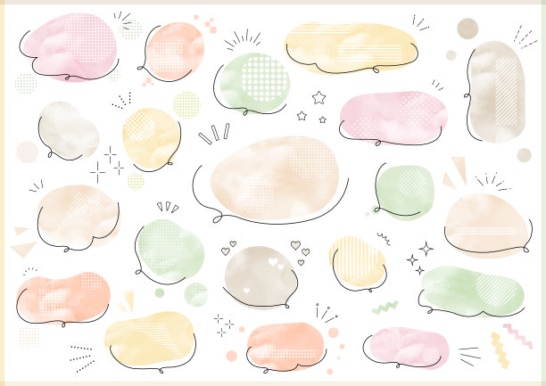 手绘气球套装，语音泡泡，语音泡泡，吹图片下载