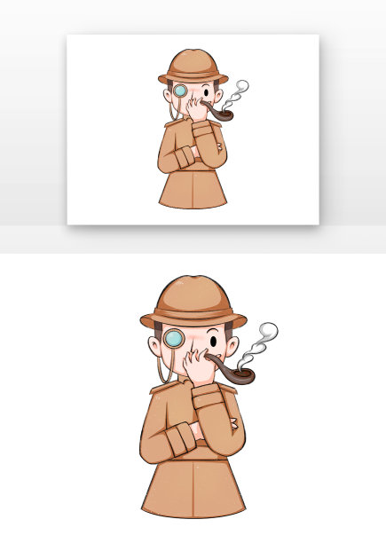卡通侦探图片下载