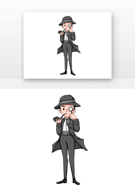 卡通侦探图片下载