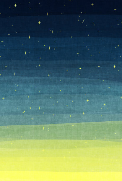 美丽的水彩风格的夜空插图图片下载