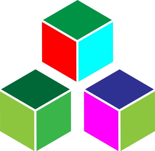 等距立方体元素图标立体主义抽象三维图片下载