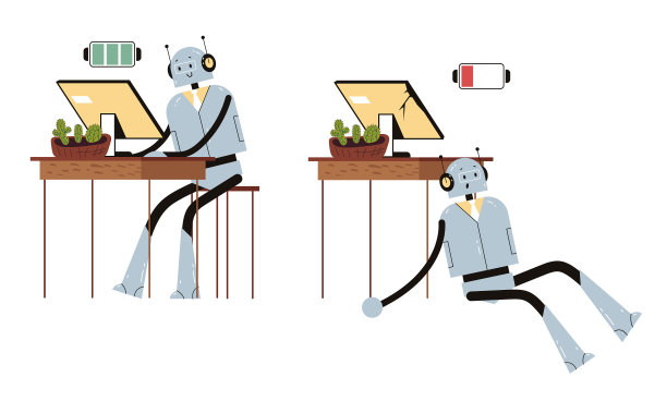 高低控机器人工人性格概念图片下载