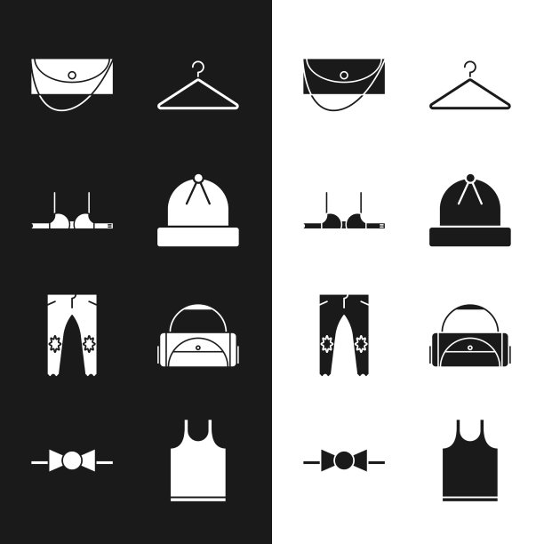 集冬季帽子，胸罩，手包，衣架衣柜图片下载