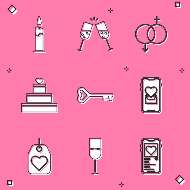 设置燃烧的蜡烛杯香槟性图片下载